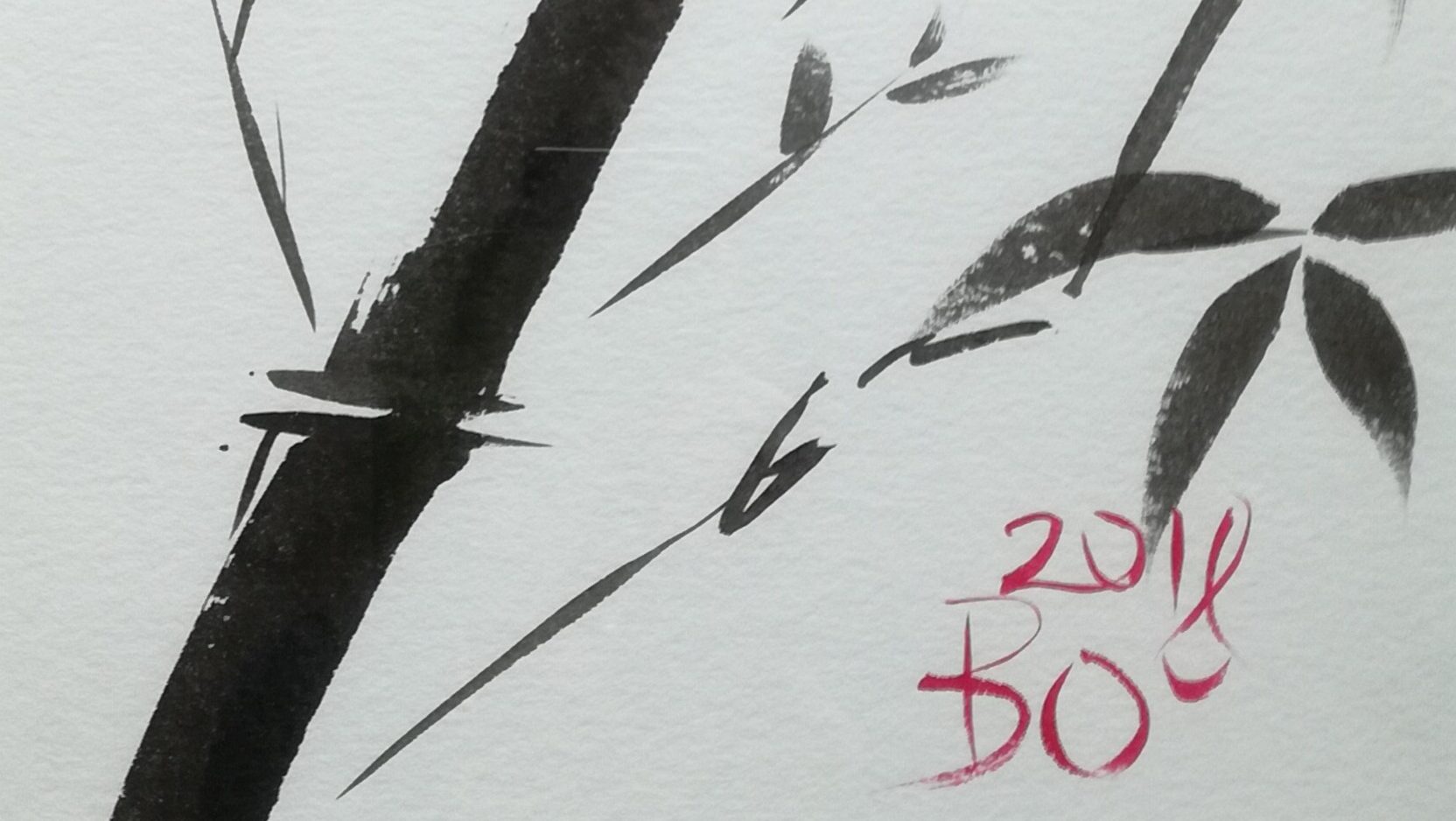 Tuschemalerei mit Bambus – Inspiration aus der japanischen Shodō-Tradition in der Kunst von Barbara Ossberger